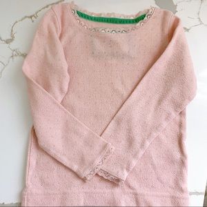 Boden soft pink sweater size 3-4T